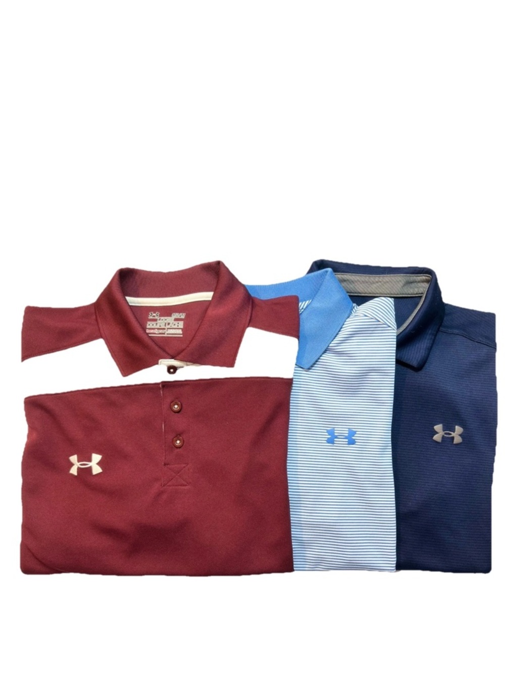 Lot of 3 Under Armour Men's Polo shirts M Medium short sleeve